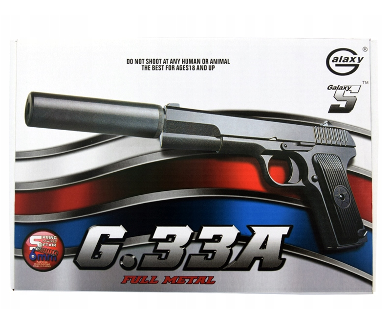 Airsoftová pistole TT-33 s tlumičem