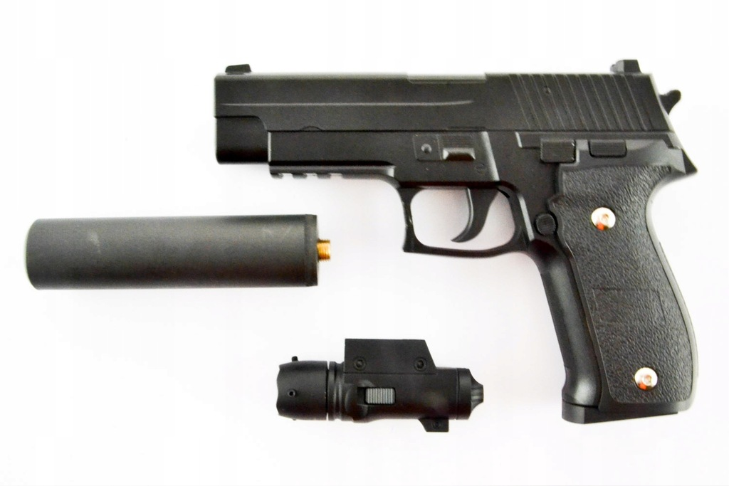 Airsoftová pistole P226 s tlumičem
