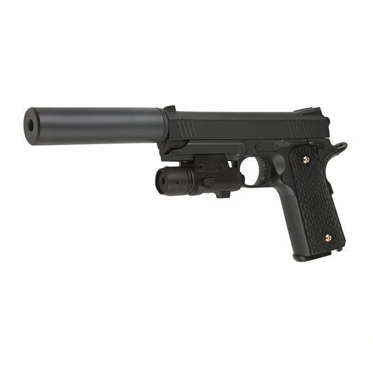 Airsoftová pistole 1911 TAC s tlumičem